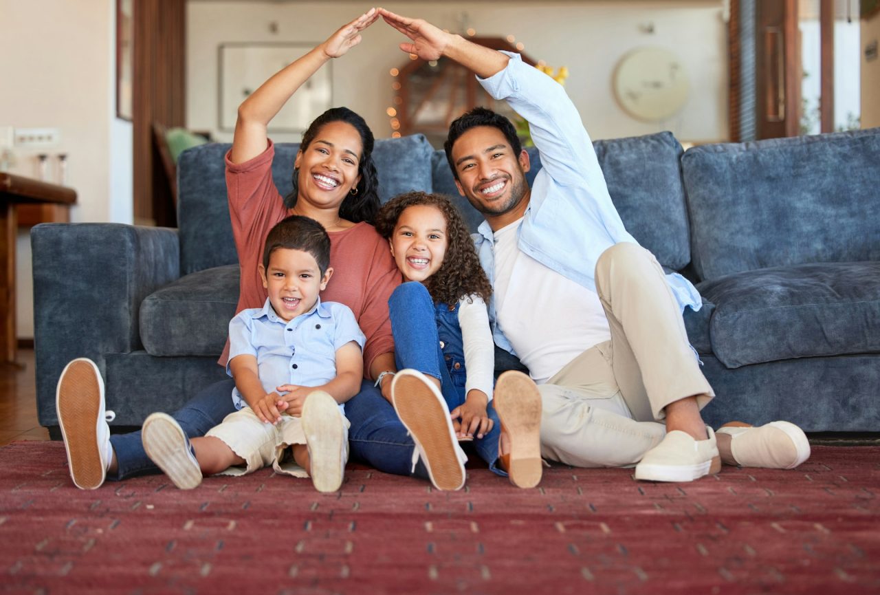 Family in home